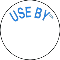 1000 x 1x1" Duramark Use By Circle Label
