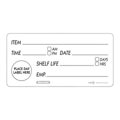 500 x 2x4" Remove Food Prep Day Label Dateit Area