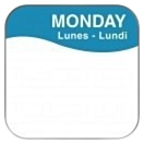 1000 x Monday Removeable Square Label 