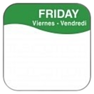 1000 x FRIDAY REMOVEABLE SQUARE LABEL 