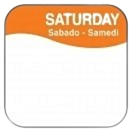 1000 x SATURDAY REMOVEABLE SQUARE LABEL 