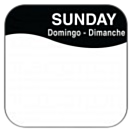 1000 x SUNDAY REMOVEABLE SQUARE LABEL 