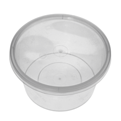 250 x Chefpac® 16oz Microwaveable Round Plastic Deli Container with Lids - Recyclable