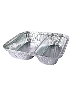 300 x Chefpac® 2 Compartment Aluminium Foil Containers Recyclable