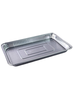 100 x Full - GN1/1 Full Gastronorm Shallow Aluminium Foil Trays Recyclable
