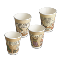 100 x 12oz Comic Mixed Design Christmas Cup