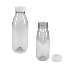 Empty PET Bottles & White Lids - Recyclable