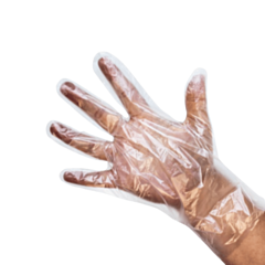 500 x Clear Polythene Gloves Large