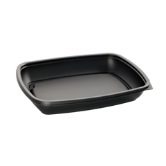 300 x Black Sabert Fastpac Rectangular Food Container 600ml