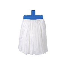 1 x White Prairie Mop Head Abbey Fitting Blue
