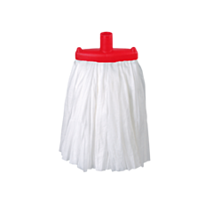 1 x White Prairie Mop Head Abbey Fitting Red