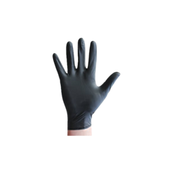 1 x Medium Nitrile Black Gloves Powder Free