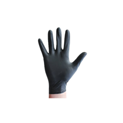 100 x Extra Large Nitrile Black Gloves Powder Free