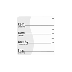 500 x Item/Date/Use by Food Prep Labels Removable 51x51mm