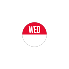 1000 x Wednesday Day Dots Removable 19mm 