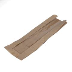 1000 x 4 x 6 x 14" Brown Bag with Window Compostable