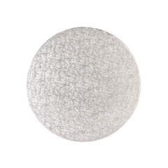 100 x 12" Single Thickness Cake Round Cut Edge Silver Board