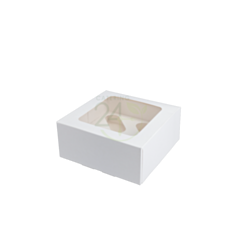 100 x Cup Cake Boxes with 4 holes for cupcakes