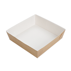 480 x Huhtamaki Kraft Burger Tray 15.5x14.5x4cm