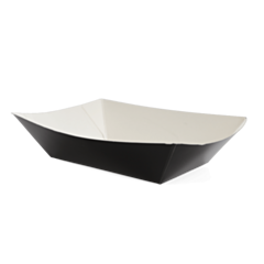 500 x Chefpac® Black Medium Meal Food Trays Recyclable Cardboard