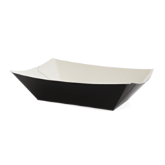 500 x Chefpac® Black Chip Trays Recyclable