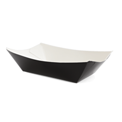 500 x Chefpac® Black Large Meal Food Trays Recyclable Cardboard