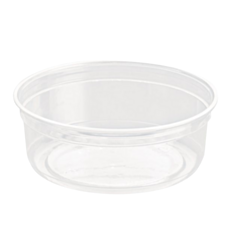 1000 x Deli Clear Pots Recyclable 8oz 43mm