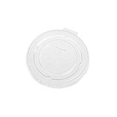 1000 x R-PET Flat Lid With Straw Slot for 12/16oz cups