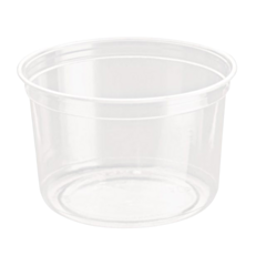 800 x Deli Clear Pot Recyclable 95mm 17oz