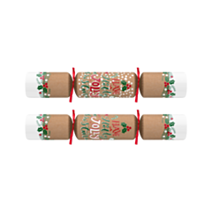 100 x 10" Teenage Cancer Trust Holly Jolly Kraft Charity Christmas Cracker