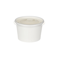 500 x 4oz White Paper Takeaway Portion Pots and PP Lids 
