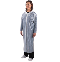 12 x White Disposable Visitor Coats