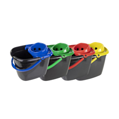 14Litre Deluxe Black Mop Bucket With Wringer 
