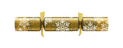 100 x 11" Gold Snowflake Foil Board Christmas Cracker