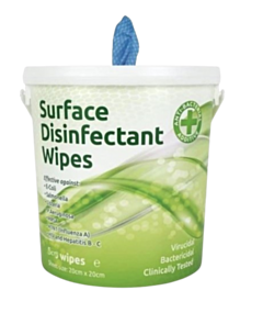 500 x Antibacterial Disinfectant Surface Wipes BS EN 14476 - 500