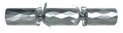 25 x 14" Silver Diamond Christmas Cracker