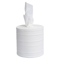 6 x 17.5cm x 150m White 2ply Centre-Feed Rolls Compostable