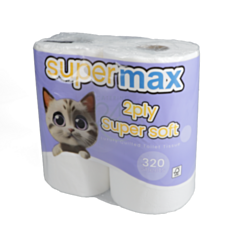 40 x White 2Ply 320 Sheet Toilet Rolls Compostable