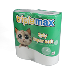40 x Triple Max Luxury Toilet Roll 3Ply White