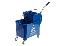 1 x 20 litre Microspeedy Bucket & Wringer Blue/On Wheels