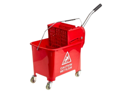 1 x 20 litre Microspeedy Bucket & Wringer Red/On Wheels