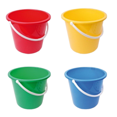1 x 10 Litre Red Homeware Bucket 