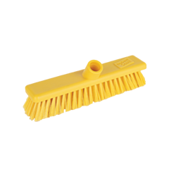 1 x 12" Yellow Washable Broom - Soft Bristles 