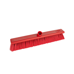 1 x 18" Red Broom Head Soft Bristles