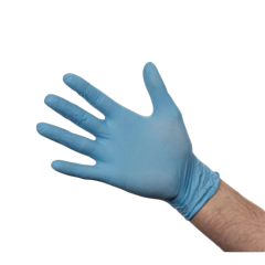 100 x Extra Large Blue Vinyl Gloves - Powdered 