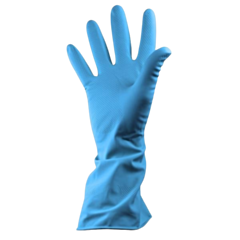 1 x Large Pair Household Rubber Gloves Blue
