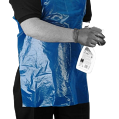 200 x 27x42" Blue Polythene Aprons On A Roll