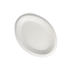 50 x Envirobee® 26X19cm Oval Bagasse Plates Compostable