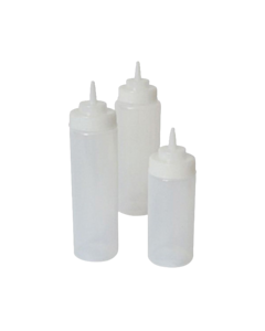 1 x Flexible Squeeze Bottle Wide Neck Clear 16oz