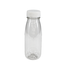 130 x 330ml Round Clear PET Bottle with Lid